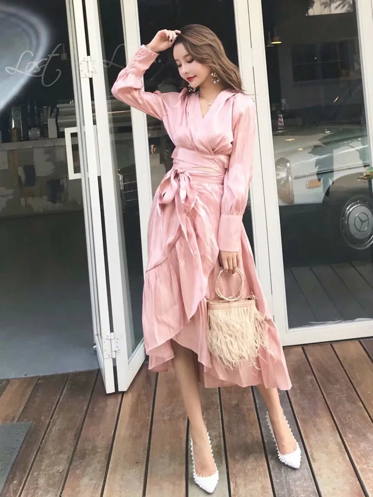 set fall long sleeve sexy set women 2018 chiffon autumn winter sashes women fashion set pink
set fall long sleeve sexy set women 2018 chiffon autumn winter sashes women fashion set pink