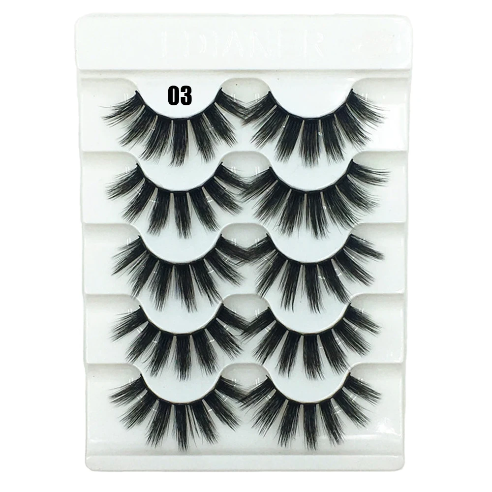 5 Pairs 3D Faux Mink Hair False Eyelashes Long Fluffy Wispy Thick Lashes Handmade Beauty Eye Makeup Extension Tool
5 Pairs 3D Faux Mink Hair False Eyelashes Long Fluffy Wispy Thick Lashes Handmade Beauty Eye Makeup Extension Tool
