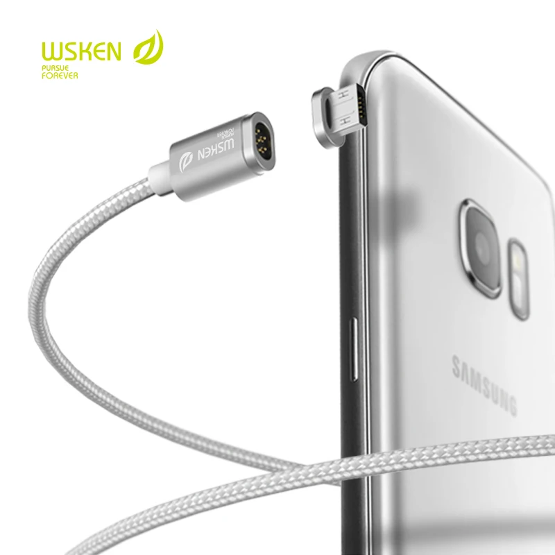 Mini 2 Wsken Micro USB Магнитный зарядный кабель металлический плетеный провод для Android |
