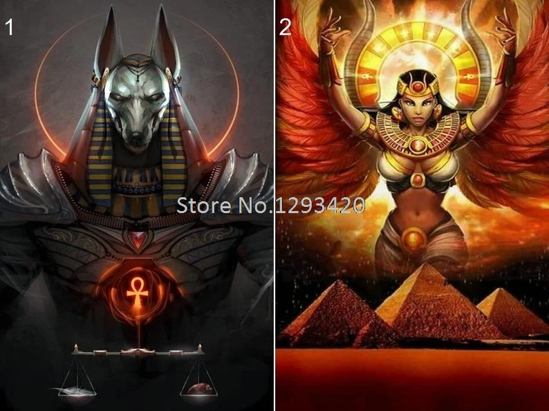 3D Алмазная картина Anubis Isis египетские боги 5D DIY мозаика набор полный квадрат