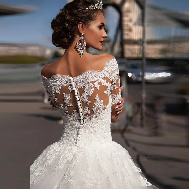 Vestidos De Novia Ball Gown Short Sleeves Wedding Dress Strapless 2016 Lace Vintage Princess Bridal Dress AFT0932
Vestidos De Novia Ball Gown Short Sleeves Wedding Dress Strapless 2016 Lace Vintage Princess Bridal Dress AFT0932