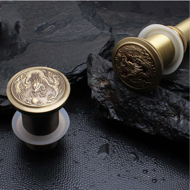 1PC High Quality Carving Antique Brass Floor Drain Chinese Dragon Style Bathroom Basin Waste Pop Up Waste Floor Drain
1PC High Quality Carving Antique Brass Floor Drain Chinese Dragon Style Bathroom Basin Waste Pop Up Waste Floor Drain