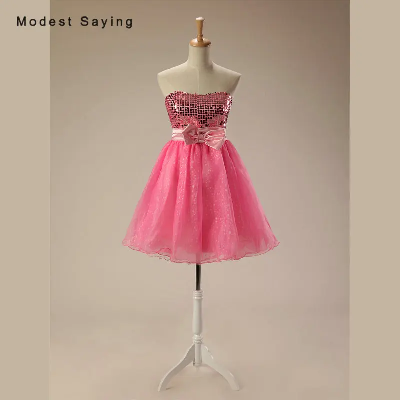 Sexy Pink A-Line Strapless Sequined Short Cocktail Dresses 2017 Girls Formal Mini Homecoming Party Prom Gowns vestidos de coctel
Sexy Pink A-Line Strapless Sequined Short Cocktail Dresses 2017 Girls Formal Mini Homecoming Party Prom Gowns vestidos de coctel