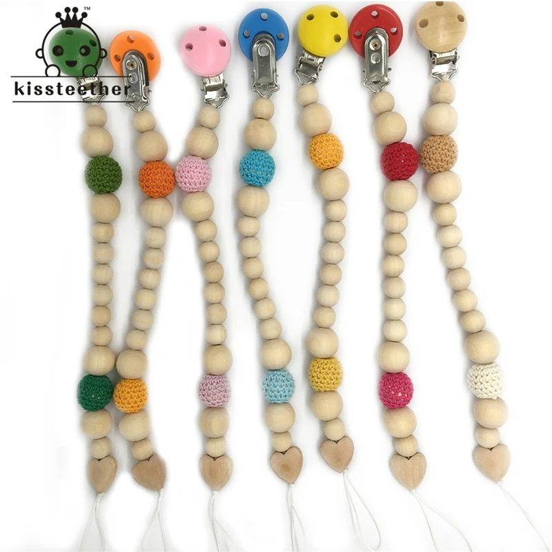 Baby Pacifier Clips Wooden Round Baby Teething Clip Safe Natural Eco-friendly Teething Crochet Beads Baby Teether Nursing Toys
Baby Pacifier Clips Wooden Round Baby Teething Clip Safe Natural Eco-friendly Teething Crochet Beads Baby Teether Nursing Toys
