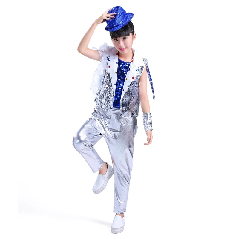 2018 Boys and girls sequined costumes jazz dance costume stage Kindergarten children catwalk models show clothing TB18107
2018 Boys and girls sequined costumes jazz dance costume stage Kindergarten children catwalk models show clothing TB18107