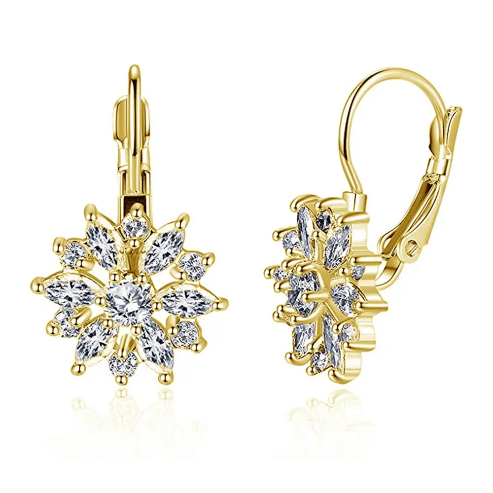 Women Fashion Earrings With Sun Flower Zircon Pop Engagement Jewelry Wedding Anniversary Gift Surprise Gift For Girlfriend
Women Fashion Earrings With Sun Flower Zircon Pop Engagement Jewelry Wedding Anniversary Gift Surprise Gift For Girlfriend