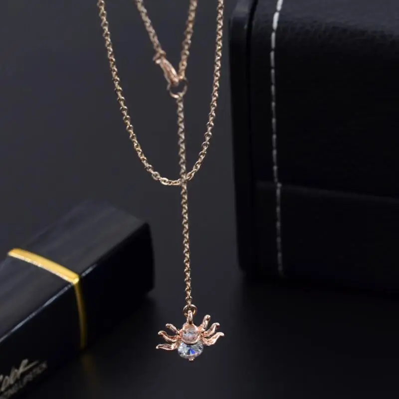 Zircon Necklace Spider Pendant Necklace Punk Chain Women Lady Collar Mujer Minimalist Rose Gold 2021 Metalen Ketting Jewlery
Zircon Necklace Spider Pendant Necklace Punk Chain Women Lady Collar Mujer Minimalist Rose Gold 2021 Metalen Ketting Jewlery