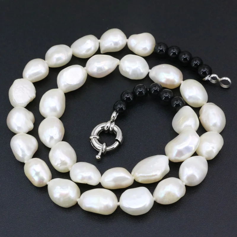 Fashion Statement Women Choker Necklace Natural Freshwater Pearl Jewelry Irregular 10-12mm Beads Strand Necklaces 18inch B3399
Fashion Statement Women Choker Necklace Natural Freshwater Pearl Jewelry Irregular 10-12mm Beads Strand Necklaces 18inch B3399