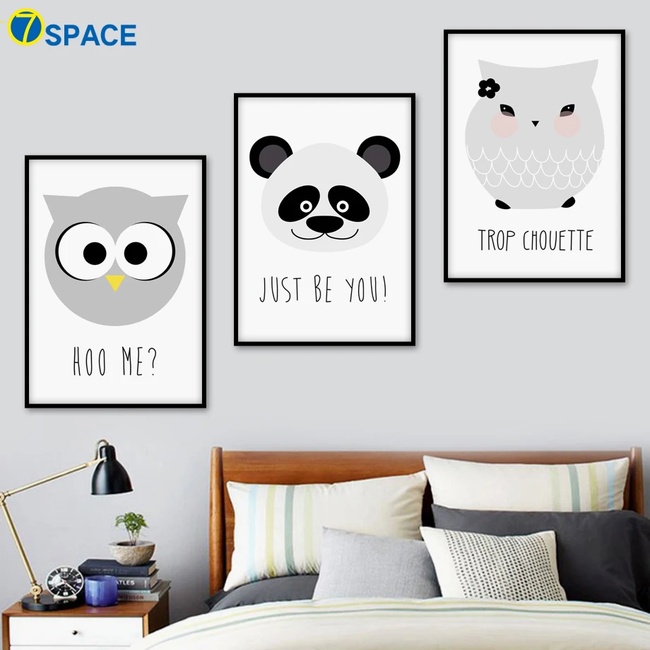 Cartoon Panda Owl Quote Wall Art Canvas Painting Nordic Posters And Prints Black White Wall Pictures Kids Room Bedroom Decor
Cartoon Panda Owl Quote Wall Art Canvas Painting Nordic Posters And Prints Black White Wall Pictures Kids Room Bedroom Decor