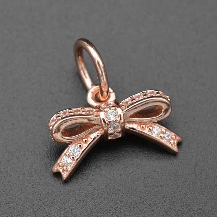 2021 New 925 Silver Jewelry Bracelet Accessories Creative Rose Gold Inlaid Zircon Silver Bow Pendant
2021 New 925 Silver Jewelry Bracelet Accessories Creative Rose Gold Inlaid Zircon Silver Bow Pendant