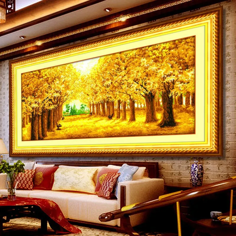 155*78cm Needlework,DIY Cross stitch,Set For Full Embroidery kit,Gold Maple Tree Road Counted Cross-Stitch Paint Wall Home Decor
155*78cm Needlework,DIY Cross stitch,Set For Full Embroidery kit,Gold Maple Tree Road Counted Cross-Stitch Paint Wall Home Decor