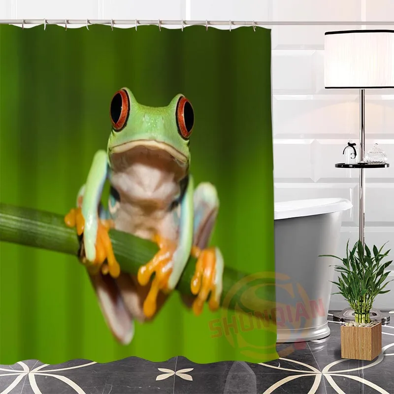 Eco-friendly Custom Unique green frog Fabric Modern Shower Curtain bathroom With Hooks for yourself H0220-32
Eco-friendly Custom Unique green frog Fabric Modern Shower Curtain bathroom With Hooks for yourself H0220-32