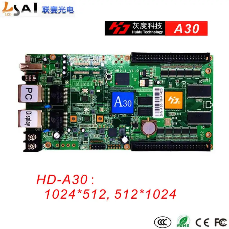 Full-color Async controllers A30 1024*512/512*1024 2of50PIN LED display control card | Электронные компоненты и