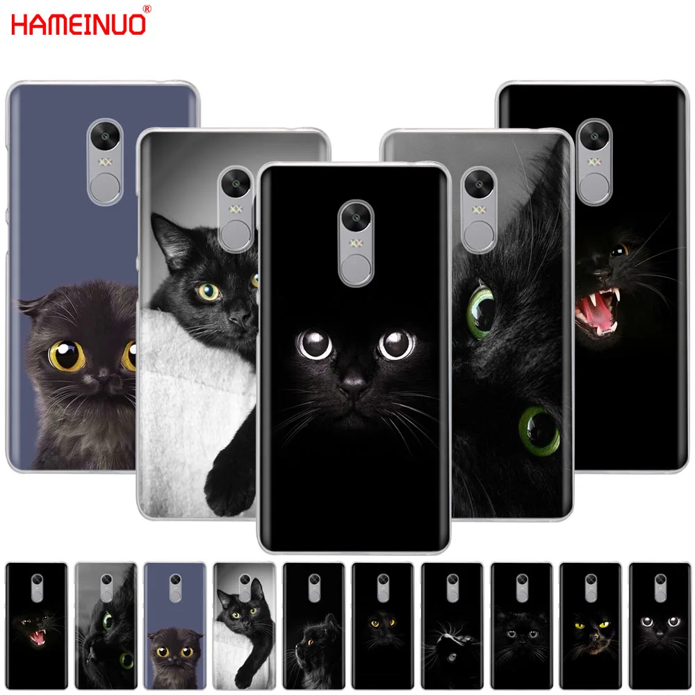 HAMEINUO черный чехол с кошачьим глазом для Xiaomi redmi 5 4 1 1s 2 3 3s pro PLUS note 4X 4A 5A|Бамперы| |