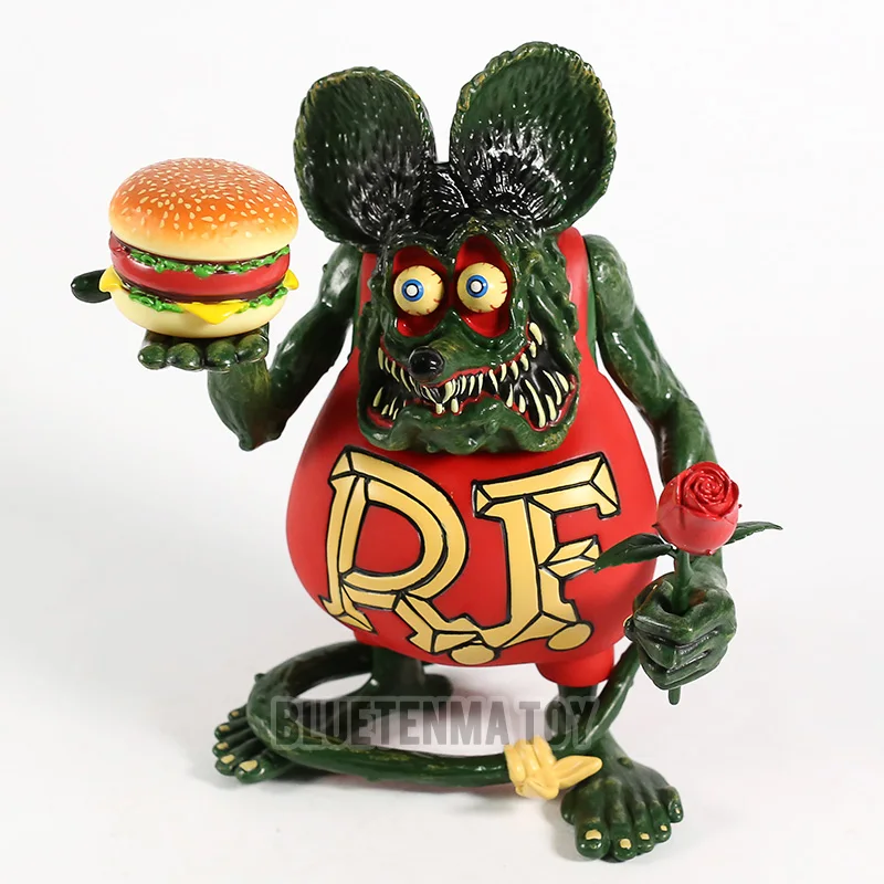 Cartoon Rat Fink Hamburger & Rose PVC Action Figure Model Doll Toys Gift 
Cartoon Rat Fink Hamburger & Rose PVC Action Figure Model Doll Toys Gift