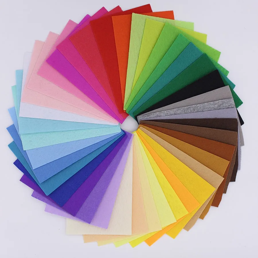 80Sheets 15cm x 15cm 40 Colors Felt Cloth 1MM Felt Fabric Polyester Fabrics Needlework Diy Needle Sewing Handmade Fieltro Feltro
80Sheets 15cm x 15cm 40 Colors Felt Cloth 1MM Felt Fabric Polyester Fabrics Needlework Diy Needle Sewing Handmade Fieltro Feltro