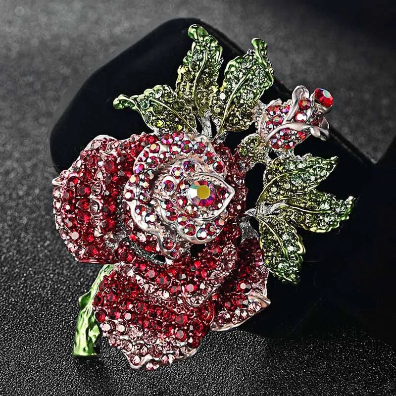 Very Beautiful Rose Flower Wedding Brooches bouquet for Unusual Bridal Colar Feminino Rhinestone Pin Brooch Colares Broaches Vaz
Very Beautiful Rose Flower Wedding Brooches bouquet for Unusual Bridal Colar Feminino Rhinestone Pin Brooch Colares Broaches Vaz