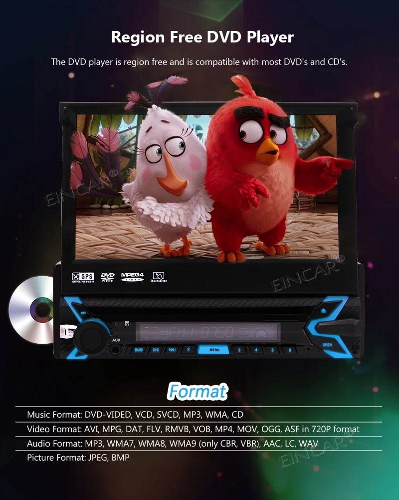 Стерео gps навигации 7 дюймов емкостный Сенсорный экран dvd-плеер в тире Съемная