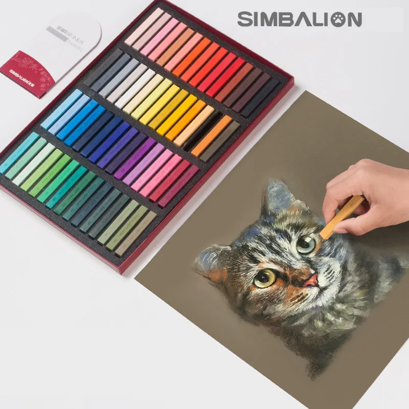 Длинный мягкий пастельный мастер SIMBALION 60/48/36/24/12 цветов DIY Краска для волос цветной
