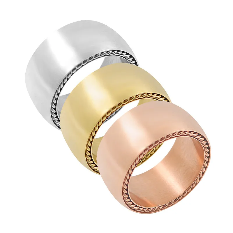 Vintage High Polish Unisex Wide Rings for Women Men Couple Round Stainless Steel Punk Fine Ring Jewelry Party Gift Wholesale New
Vintage High Polish Unisex Wide Rings for Women Men Couple Round Stainless Steel Punk Fine Ring Jewelry Party Gift Wholesale New