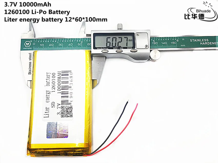 Liter energy battery Good Qulity 3.7V,10000mAH 1260100 Polymer lithium ion / Li-ion battery for tablet pc BANK,GPS,mp3,mp4
Liter energy battery Good Qulity 3.7V,10000mAH 1260100 Polymer lithium ion / Li-ion battery for tablet pc BANK,GPS,mp3,mp4