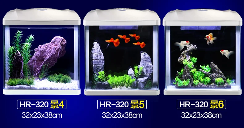 Дешевая настольная трава аквариумы экологический аквариум для рыб светодиодный