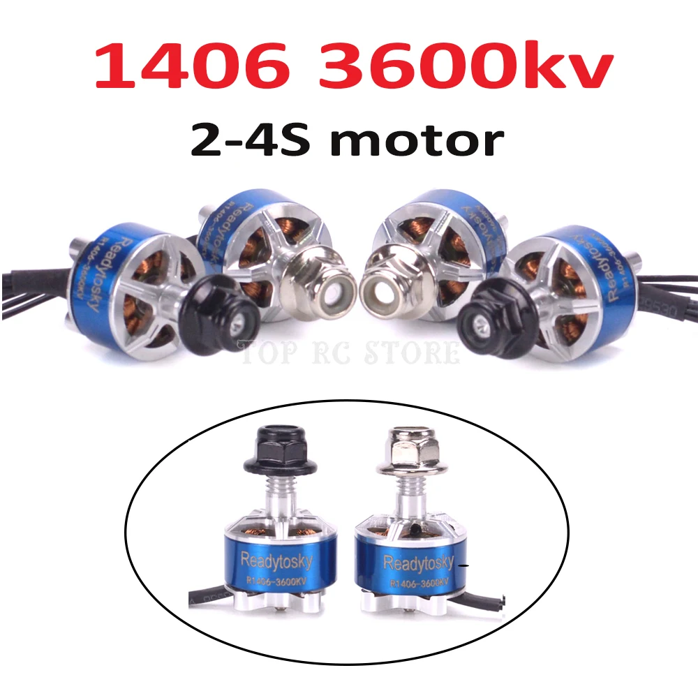 2 шт./4 шт. Новинка 1406 3600KV 4S CW CCW бесщеточный двигатель для радиоуправляемых моделей
