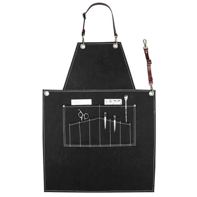 Denim Bib Apron Leather Straps Barber Hairdresser Florist Tattoo Artist Work Wear Barista Baker Bartender Pastry Chef Uniform B3
Denim Bib Apron Leather Straps Barber Hairdresser Florist Tattoo Artist Work Wear Barista Baker Bartender Pastry Chef Uniform B3