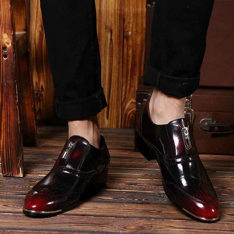 Pointed Toe Leather Shoes Men Dress Shoes Breathable Men Oxfords Black Brown Wine
Pointed Toe Leather Shoes Men Dress Shoes Breathable Men Oxfords Black Brown Wine