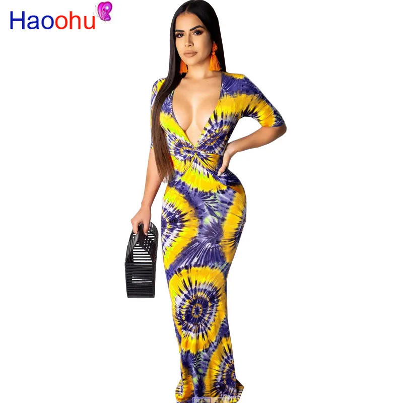 HAOOHU Bohemia Print Sexy Maxi Dress Robe Vestidos Fashion Short Sleeve Deep-V Neck Summer Beach Club Party Womens Long Dresses
HAOOHU Bohemia Print Sexy Maxi Dress Robe Vestidos Fashion Short Sleeve Deep-V Neck Summer Beach Club Party Womens Long Dresses