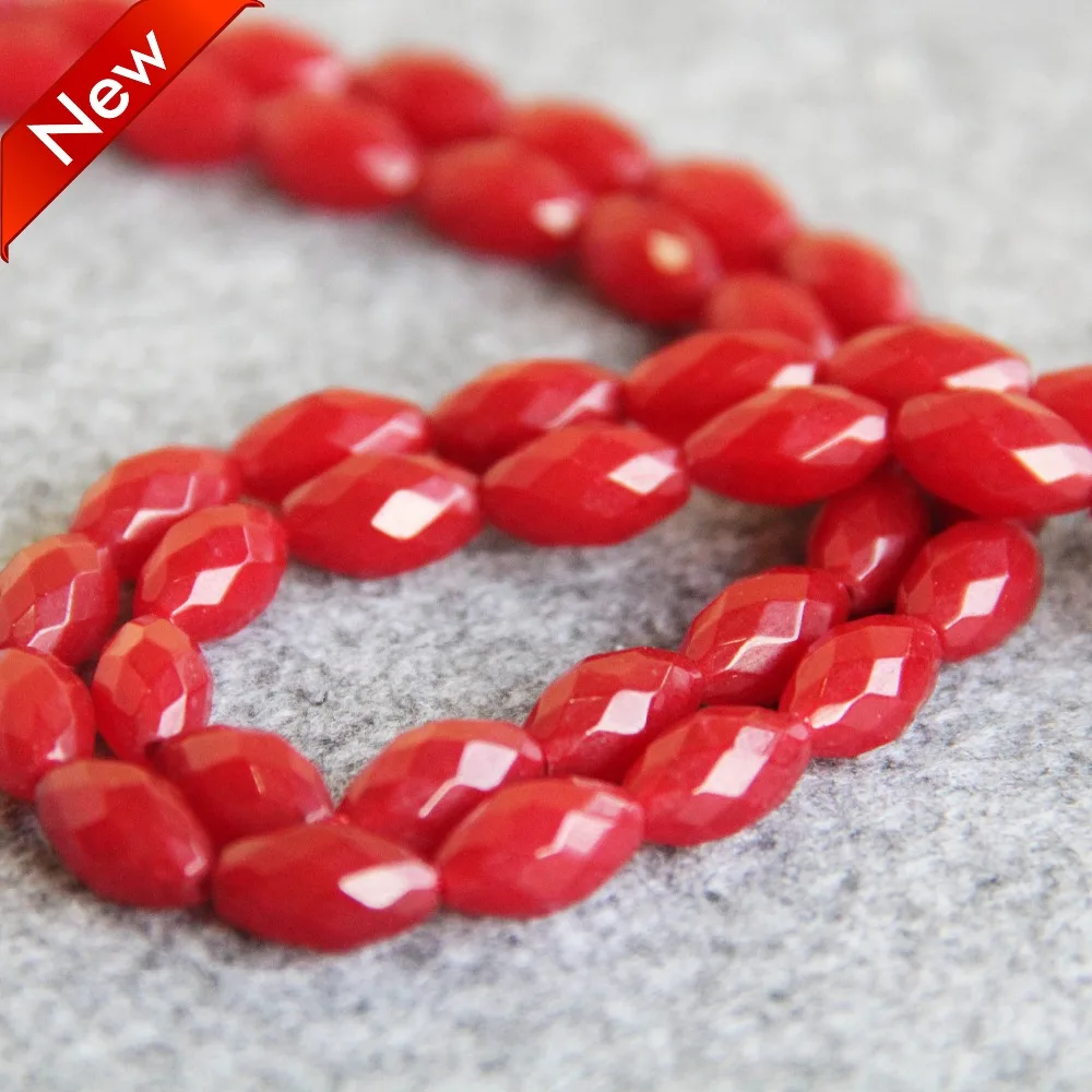 For Necklace&Bracelet 6*11mm Red Rubys Chalcedony Loose Beads Round Stone Rice Faceted DIY 15inch Women Jewelry Making Design
For Necklace&Bracelet 6*11mm Red Rubys Chalcedony Loose Beads Round Stone Rice Faceted DIY 15inch Women Jewelry Making Design
