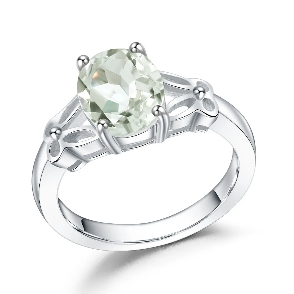 GEM'S BALLET 2.36Ct Natural Green Amethyst Oval Gemstone Rings For Women 100% 925 Sterling Silver Ring Valentine's Day Jewelry
GEM'S BALLET 2.36Ct Natural Green Amethyst Oval Gemstone Rings For Women 100% 925 Sterling Silver Ring Valentine's Day Jewelry