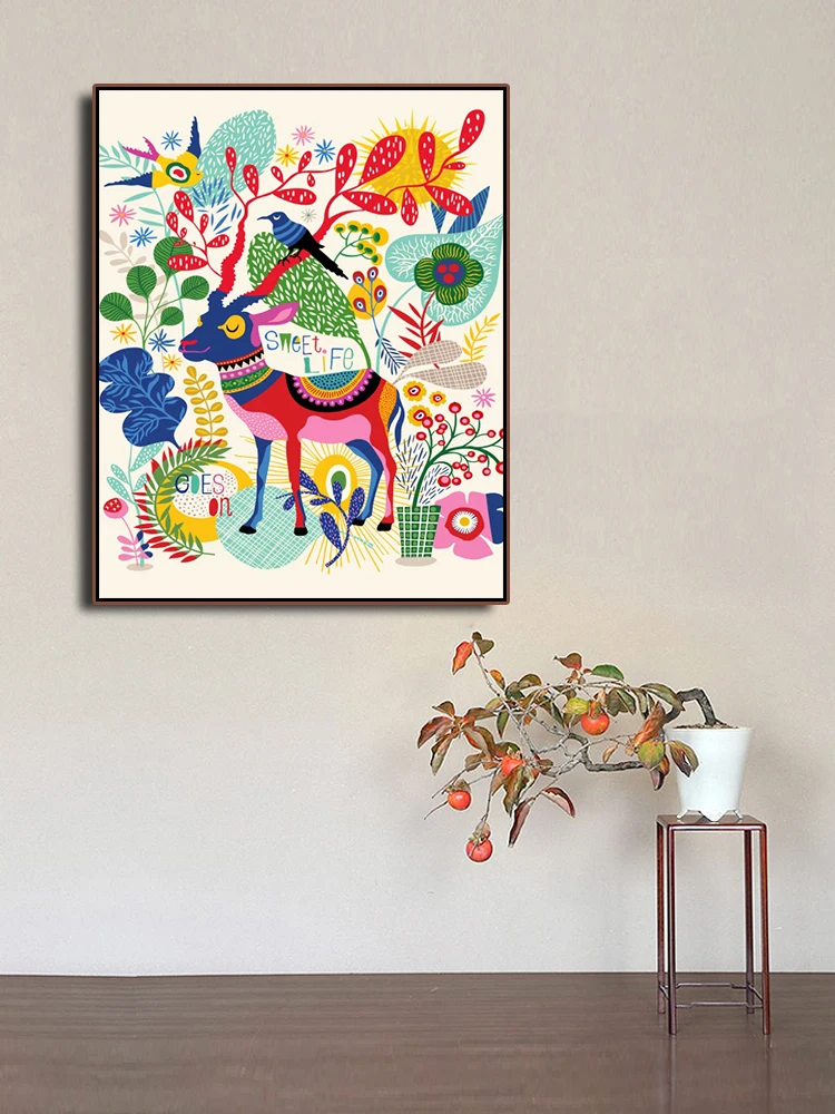 Cartoon Elk Animals on Canvas Painting Calligraphy For Living Room Bedroom Kids Room Home Decoration Posters Artwork Picture
Cartoon Elk Animals on Canvas Painting Calligraphy For Living Room Bedroom Kids Room Home Decoration Posters Artwork Picture