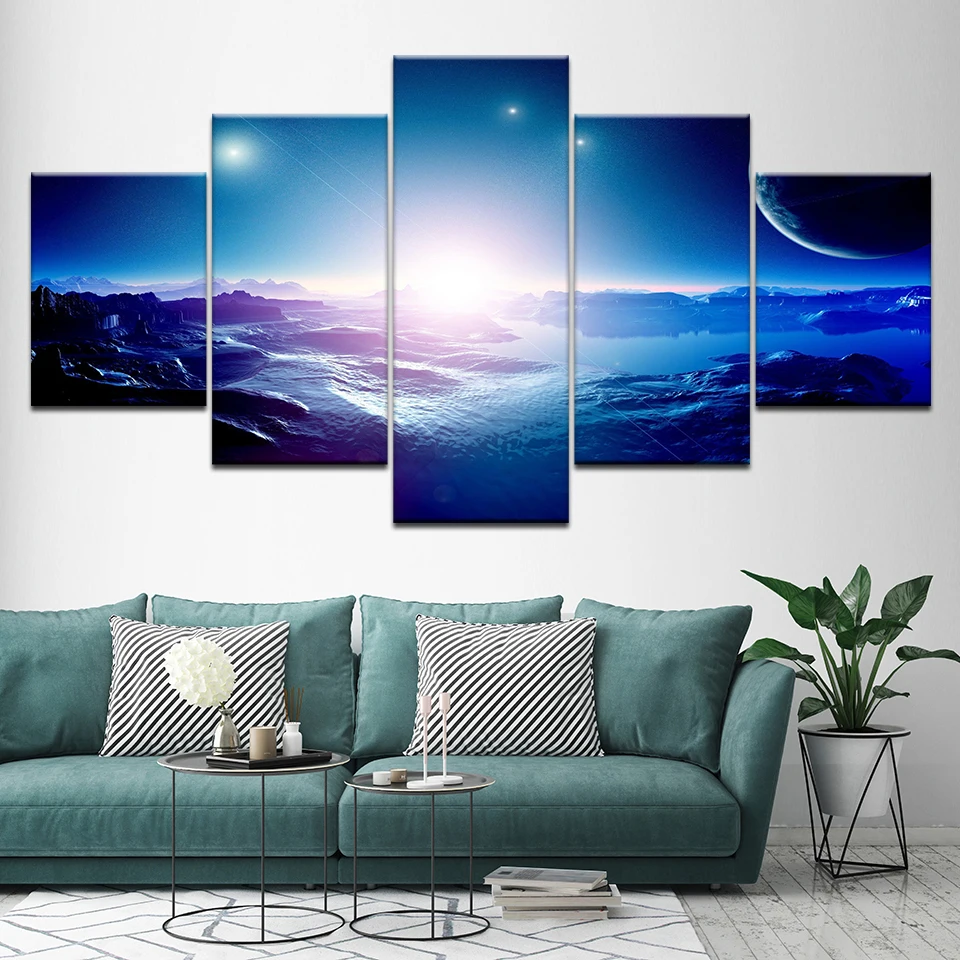 Canvas Painting universe blue landscape 5 Pieces Wall Art Painting Modular Wallpapers Poster Print for living room Home Decor
Canvas Painting universe blue landscape 5 Pieces Wall Art Painting Modular Wallpapers Poster Print for living room Home Decor