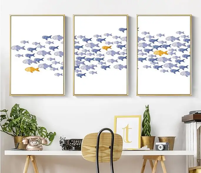 Nordic Art Gold Fishes Canvas Poster Abstract Minimalist Art Painting Wall Picture Print Home Living Room Bedroom Decor No Frame
Nordic Art Gold Fishes Canvas Poster Abstract Minimalist Art Painting Wall Picture Print Home Living Room Bedroom Decor No Frame