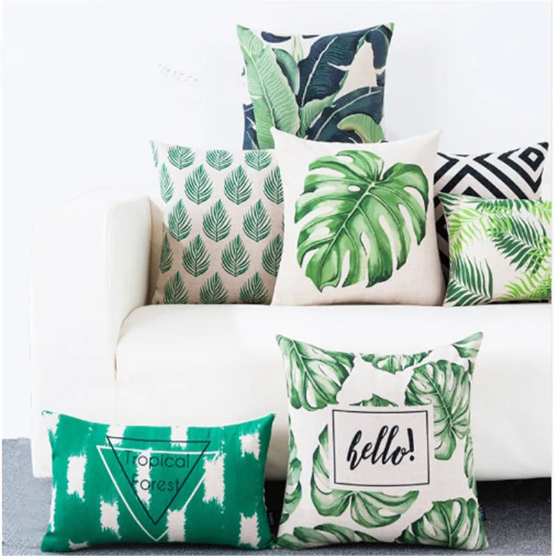 3D Green Leaf Cushion Cover Botanical Tropical Palm Tree Leaves Geomtric Black Beige Pillow Covers Bedroom Sofa Decoration
3D Green Leaf Cushion Cover Botanical Tropical Palm Tree Leaves Geomtric Black Beige Pillow Covers Bedroom Sofa Decoration