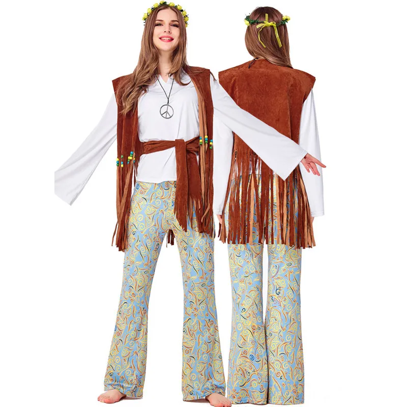 Retro Women Halloween hippie Costumes Female Nightclub Hip hop singers Cosplay Carnival Purim parade stage play Bar party dress
Retro Women Halloween hippie Costumes Female Nightclub Hip hop singers Cosplay Carnival Purim parade stage play Bar party dress