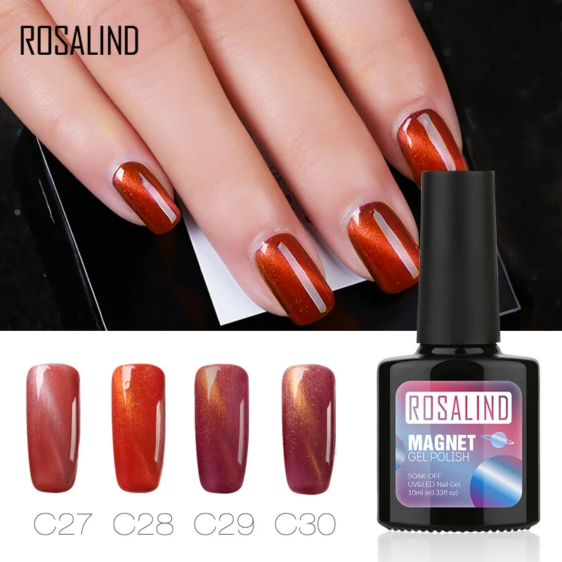 Гель ROSALIND 1S P + черная бутылка 10 мл магнит кошачий глаз C31-60 гель лак для ногтей УФ