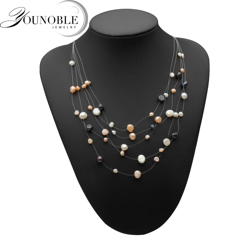 Boho natural freshwater pearl necklace women,wedding trendy multi layer statement colorful necklace gift
Boho natural freshwater pearl necklace women,wedding trendy multi layer statement colorful necklace gift