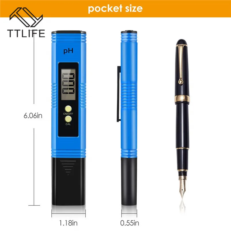 TTLIFE Digital PH Mete PH Meter 0.01 PH High Accuracy Water Quality Tester with 0-14 PH Measurement Range for Household Drinking
TTLIFE Digital PH Mete PH Meter 0.01 PH High Accuracy Water Quality Tester with 0-14 PH Measurement Range for Household Drinking