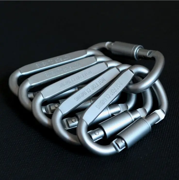 6 pcs rope clip Hook Buckle aluminium alloy hiking key ring Carabiner camping Outdoor
6 pcs rope clip Hook Buckle aluminium alloy hiking key ring Carabiner camping Outdoor