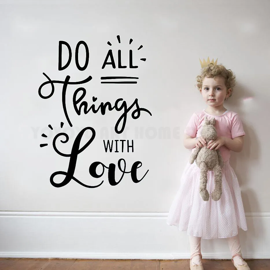 Do All Things With Love Quotes Wall Sticker Art Vinyl Bedroom Wall Decal Inspiration Quote Wall Mural For Living Room Y168
Do All Things With Love Quotes Wall Sticker Art Vinyl Bedroom Wall Decal Inspiration Quote Wall Mural For Living Room Y168