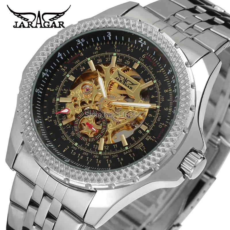 JARGAR Analog Skeleton Black Dial with Stainless Steel bracelet High-end saatler automatic sports wrist watch JAG8052M4S1
JARGAR Analog Skeleton Black Dial with Stainless Steel bracelet High-end saatler automatic sports wrist watch JAG8052M4S1