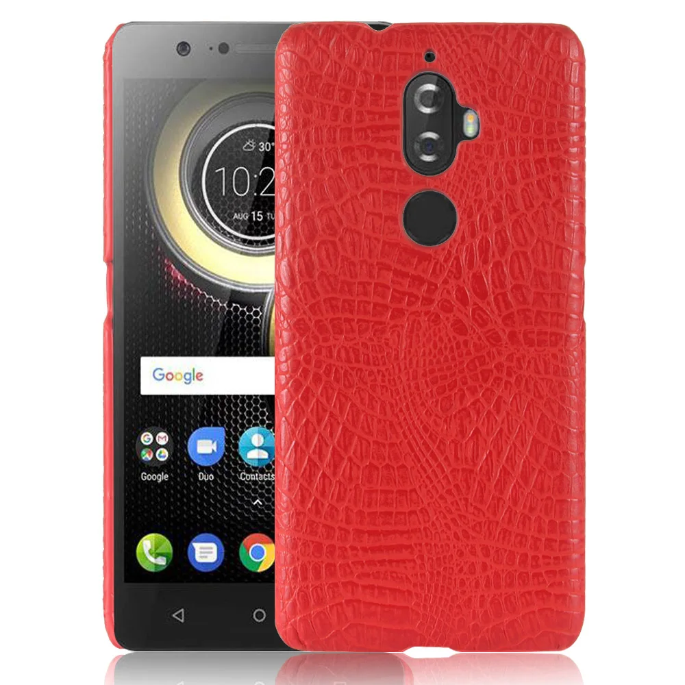 Жесткий чехол из крокодиловой кожи для Lenovo K8 Plus чехлы жесткая задняя крышка с