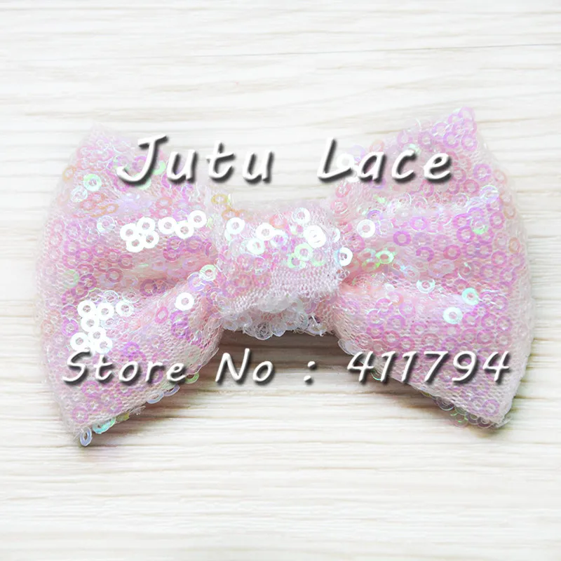 150 pcs/ lot 8cm'' Sequin headband bows Messy bow Bows For DIY for hair apparel accessories headwear | Аксессуары для