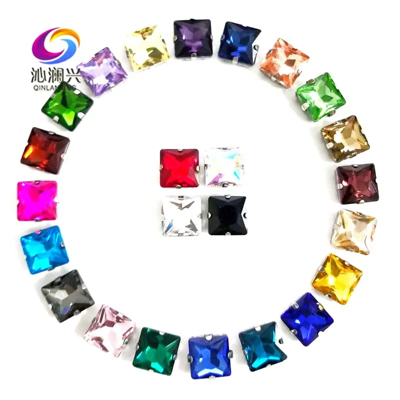 Mix color square shape top quality Glass Crystal sew on stones with hole, silver bottom claw rhinestone,Diy/Clothing accessories
Mix color square shape top quality Glass Crystal sew on stones with hole, silver bottom claw rhinestone,Diy/Clothing accessories
