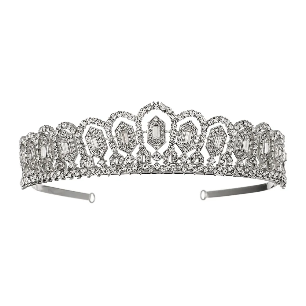 SSYFashion New Luxury Bride Crown Handmade Silver Rhinestone Inlay Wedding Crown Headwear Headdress Hair Accessories for Women
SSYFashion New Luxury Bride Crown Handmade Silver Rhinestone Inlay Wedding Crown Headwear Headdress Hair Accessories for Women