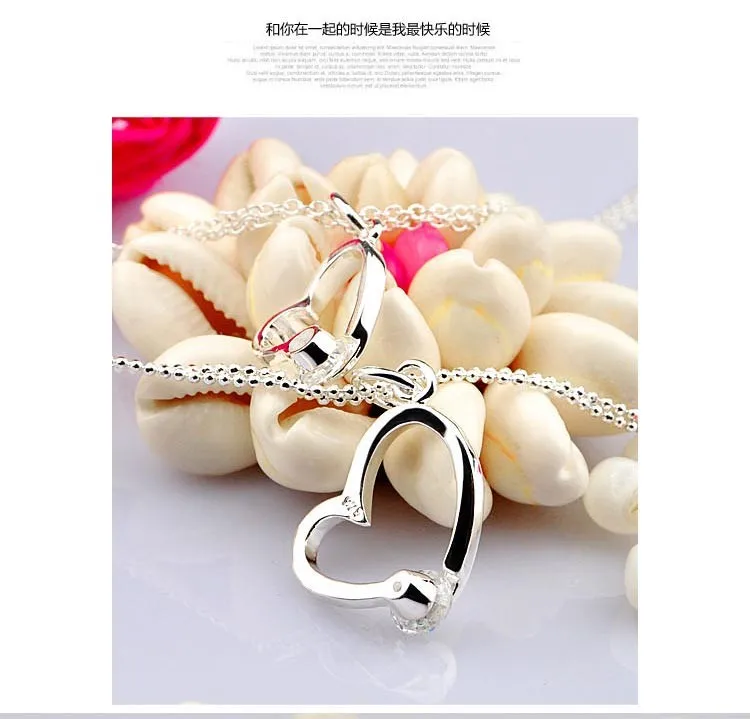 heart pendants necklace,925 sterling silver women fashion necklace fashion heart silver chain women
heart pendants necklace,925 sterling silver women fashion necklace fashion heart silver chain women
