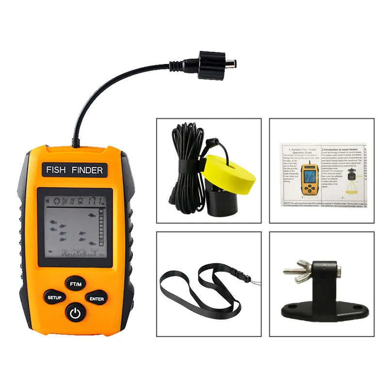 Erchang Portable Sonar Fish Finder Alarm Echo Sounder 0.7-100M Depth Wired Sonar Sensor Transducer Fish Finders For Fishing
Erchang Portable Sonar Fish Finder Alarm Echo Sounder 0.7-100M Depth Wired Sonar Sensor Transducer Fish Finders For Fishing