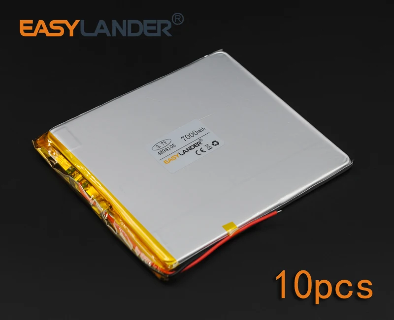 10 шт./лот 3,7 V 7000mAh 4894105 перезаряжаемый литий-полимерный литий-ионный аккумулятор Fr Bluetooth ноутбук электронная книга внешний аккумулятор порта...
10 шт./лот 3,7 V 7000mAh 4894105 перезаряжаемый литий-полимерный литий-ионный аккумулятор Fr Bluetooth ноутбук электронная книга внешний аккумулятор порта...